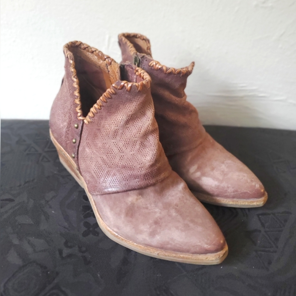 AS98 Women's Leather Ankle Boots
